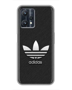 Чехол для Realme 9 Pro Plus с картинкой «Adidas Карбоновая текстура»