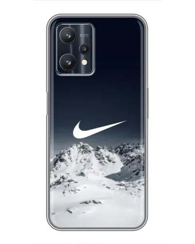 Чехол для Realme 9 Pro Plus с картинкой «Nike — зимние горы»