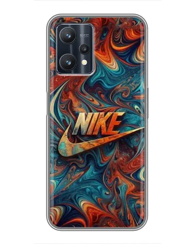 Чехол для Realme 9 Pro Plus с картинкой «Nike в абстракции»