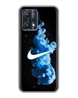 Чехол для Realme 9 Pro Plus с картинкой «Nike и синий дым»