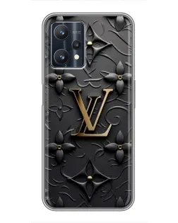 Чохол для Realme 9 Pro Plus з картинкою «Шкіряна текстура LV»