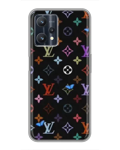 Чохол для Realme 9 Pro Plus з картинкою «Кольорова монограма LV»