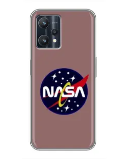 Чехол для Realme 9 Pro Plus с картинкой «NASA — ретро космос»