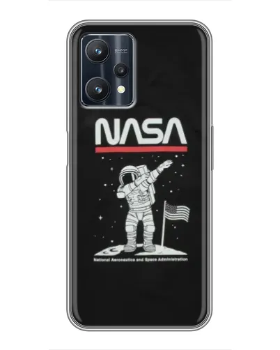Чехол для Realme 9 Pro Plus с картинкой «NASA — шагаем по Луне» Чехол для Realme 9 Pro Plus с картинкой «NASA — шагаем по Луне»