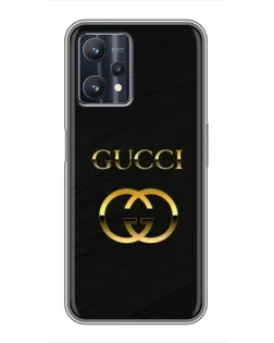 Чехол для Realme 9 Pro Plus с картинкой «Золотой логотип Gucci»
