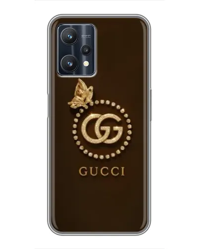 Чехол для Realme 9 Pro Plus с картинкой «Gucci — золотая бабочка»