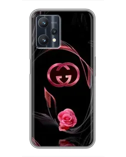 Чехол для Realme 9 Pro Plus с картинкой «Gucci — неоновая роза»