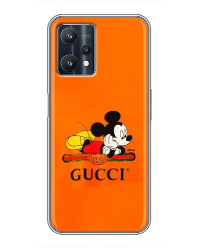 Чехол для Realme 9 Pro Plus с картинкой «Микки Маус Gucci — оранж»