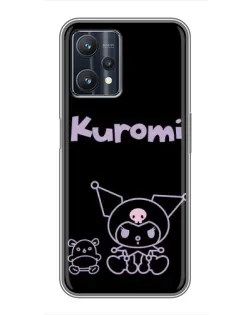 Чехол для Realme 9 Pro Plus с картинкой «Kuromi — черный минимализм»