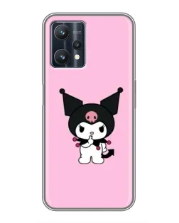 Чехол для Realme 9 Pro Plus с картинкой «Kuromi — розовая нежность»