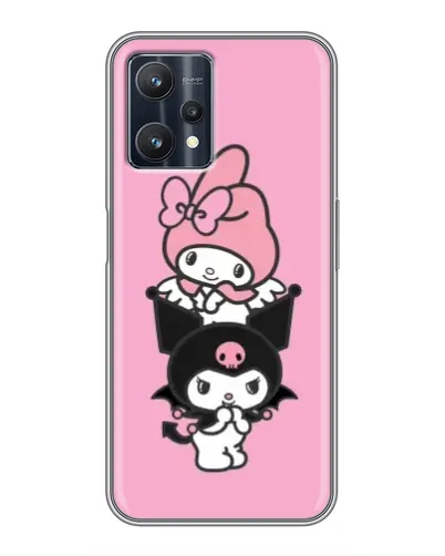 Чехол для Realme 9 Pro Plus с картинкой «Трио My Melody и Kuromi»