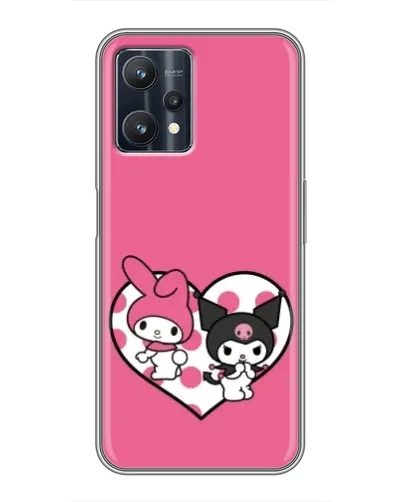 Чехол для Realme 9 Pro Plus с картинкой «Kuromi и My Melody»