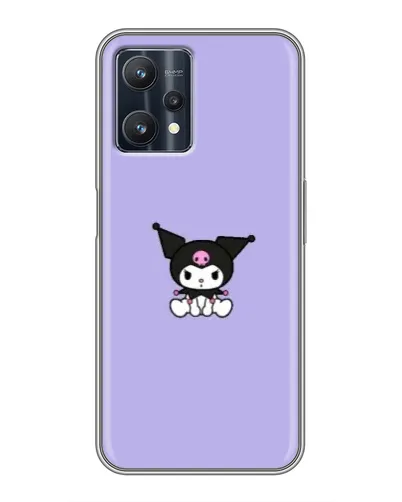 Чехол для Realme 9 Pro Plus с картинкой «Kuromi — фиолетовый минимализм»