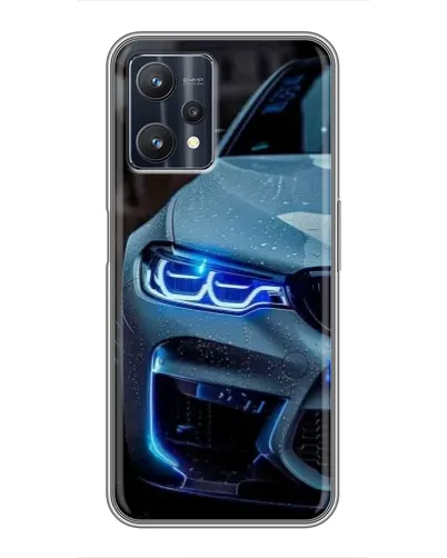 Чехол для Realme 9 Pro Plus с картинкой «Взгляд BMW с синими фарами»