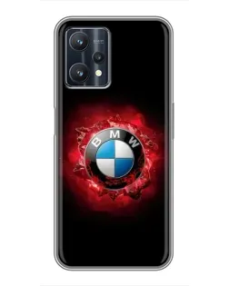 Чехол для Realme 9 Pro Plus с картинкой «Логотип BMW — вспышка»