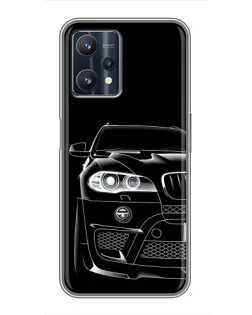 Чехол для Realme 9 Pro Plus с картинкой «Темный силуэт BMW»