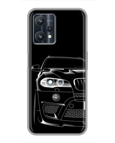 Чехол для Realme 9 Pro Plus с картинкой «Темный силуэт BMW»