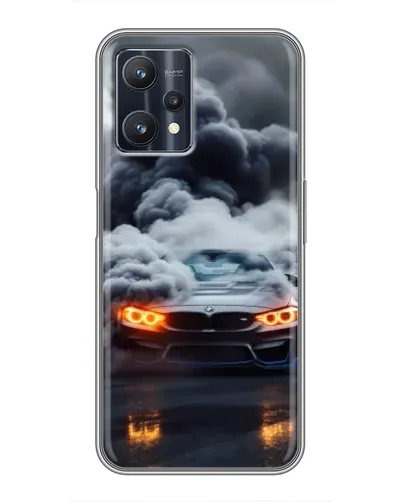 Чехол для Realme 9 Pro Plus с картинкой «BMW в дыму»