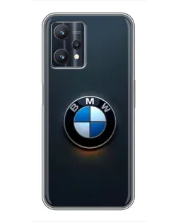 Чехол для Realme 9 Pro Plus с картинкой «Логотип BMW — минимализм»