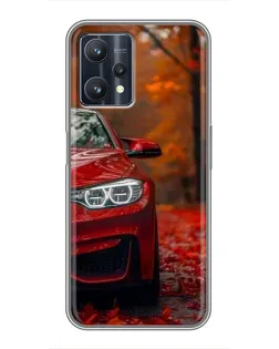 Чехол для Realme 9 Pro Plus с картинкой «Осенняя BMW M4»