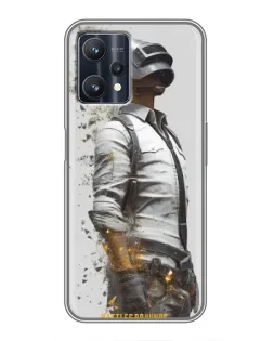 Чехол для Realme 9 Pro Plus с картинкой «PUBG — боец в пыли»