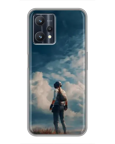 Чехол для Realme 9 Pro Plus с картинкой «Герой PUBG на скале»
