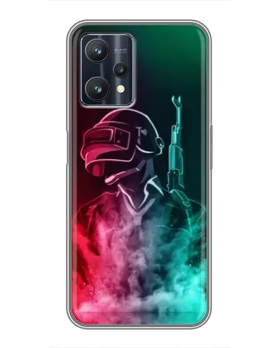 Чехол для Realme 9 Pro Plus с картинкой «PUBG — огненный воин»