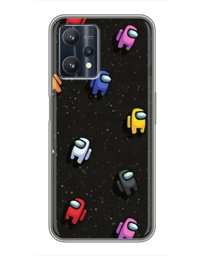Чехол для Realme 9 Pro Plus с картинкой «Космический паттерн Among Us»