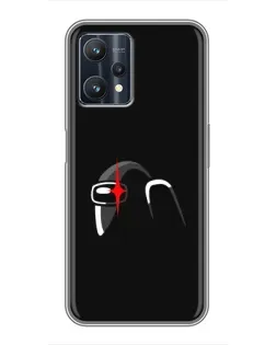 Чехол для Realme 9 Pro Plus с картинкой «Among Us шлем»