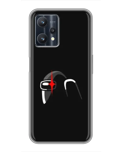 Чехол для Realme 9 Pro Plus с картинкой «Among Us шлем»