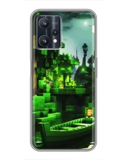 Чехол для Realme 9 Pro Plus с картинкой «Minecraft лесной пейзаж»