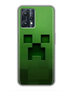 Чехол для Realme 9 Pro Plus с картинкой «Крипер микро-дизайн»