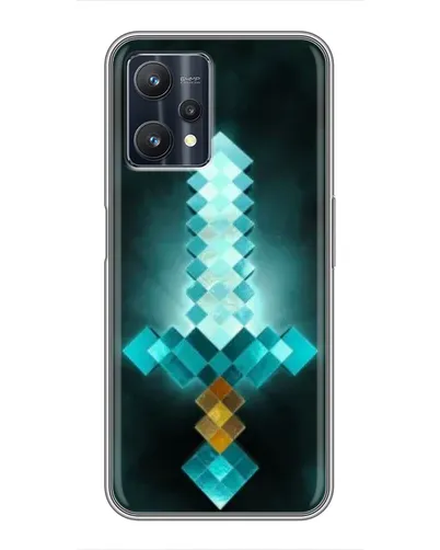 Чехол для Realme 9 Pro Plus с картинкой «Алмазный меч неон»