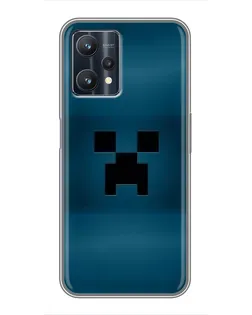 Чехол для Realme 9 Pro Plus с картинкой «Крипер текстура»