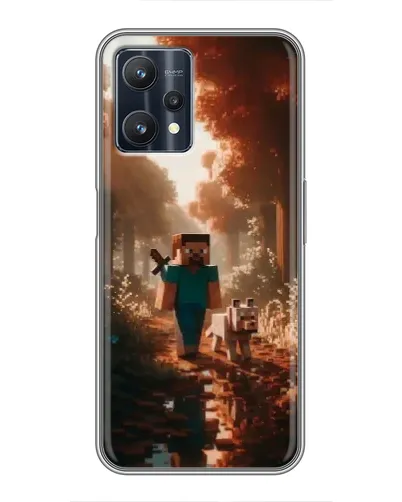 Чехол для Realme 9 Pro Plus с картинкой «Стив в лесу»