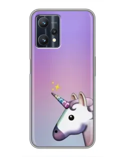 Чехол для Realme 9 Pro Plus с картинкой «Единорог градиент»
