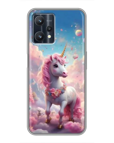 Чехол для Realme 9 Pro Plus с картинкой «Единорог среди облаков» Чехол для Realme 9 Pro Plus с картинкой «Единорог среди облаков»
