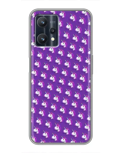 Чехол для Realme 9 Pro Plus с картинкой «Единороги на фиолетовом» Чехол для Realme 9 Pro Plus с картинкой «Единороги на фиолетовом»