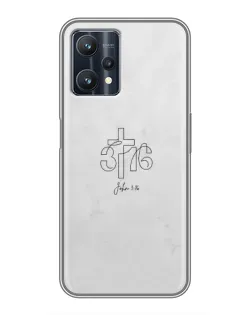 Чехол для Realme 9 Pro Plus с картинкой «Иоанна 3:16 Крест»