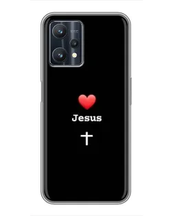 Чехол для Realme 9 Pro Plus с картинкой «Сердце - Jesus»