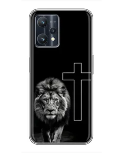 Чехол для Realme 9 Pro Plus с картинкой «Лев и Крест»