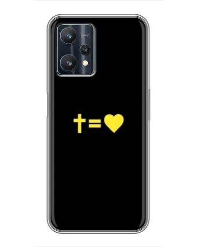 Чехол для Realme 9 Pro Plus с картинкой «Сердце и Крест»