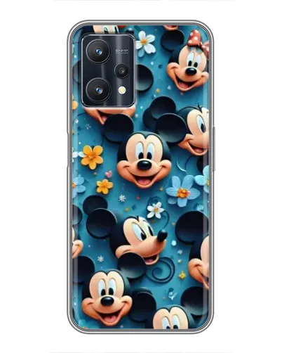 Чехол для Realme 9 Pro Plus с картинкой «Паттерн Микки и Минни» Чехол для Realme 9 Pro Plus с картинкой «Паттерн Микки и Минни»