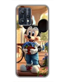 Чехол для Realme 9 Pro Plus с картинкой «Микки садовод»