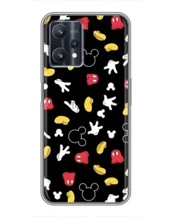 Чехол для Realme 9 Pro Plus с картинкой «Графический принт лапок»