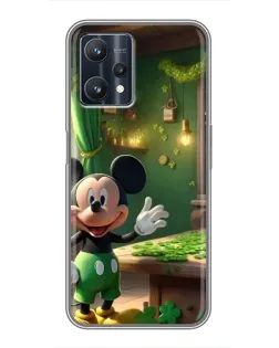 Чехол для Realme 9 Pro Plus с картинкой «Микки в мастерской»