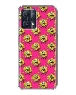Чехол для Realme 9 Pro Plus с картинкой «Розовый паттерн»