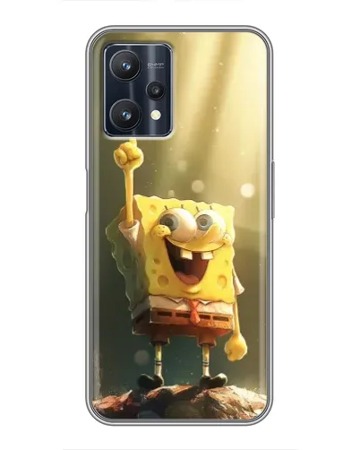 Чехол для Realme 9 Pro Plus с картинкой «Сияющий Спанч Боб»