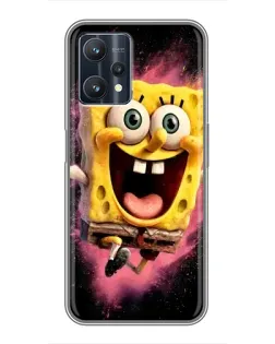 Чехол для Realme 9 Pro Plus с картинкой «Взрывной Спанч Боб»
