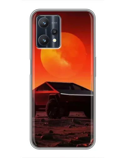 Чехол для Realme 9 Pro Plus с картинкой «Cybertruck на Марсе»